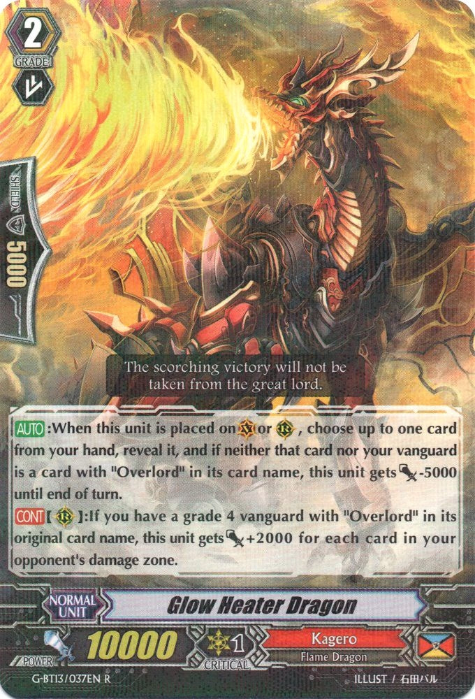 Glow Heater Dragon (13037) [G-BT13] - Cardfight Vanguard Single