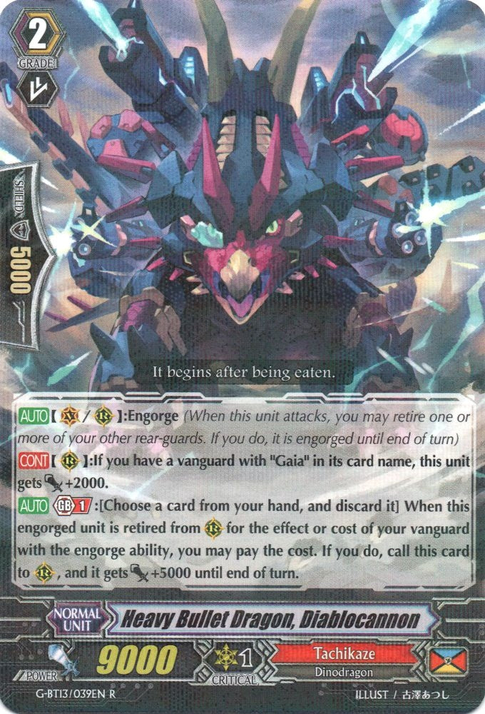 Heavy Bullet Dragon Diablocannon (13039) [G-BT13] - Cardfight Vanguard Single
