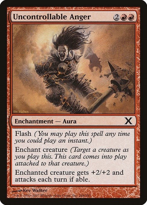Uncontrollable Anger (244) [10E] - MTG Single