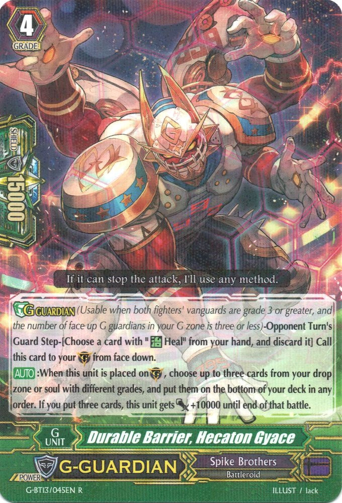 Durable Barrier Hecaton Gyace (13045) [G-BT13] - Cardfight Vanguard Single