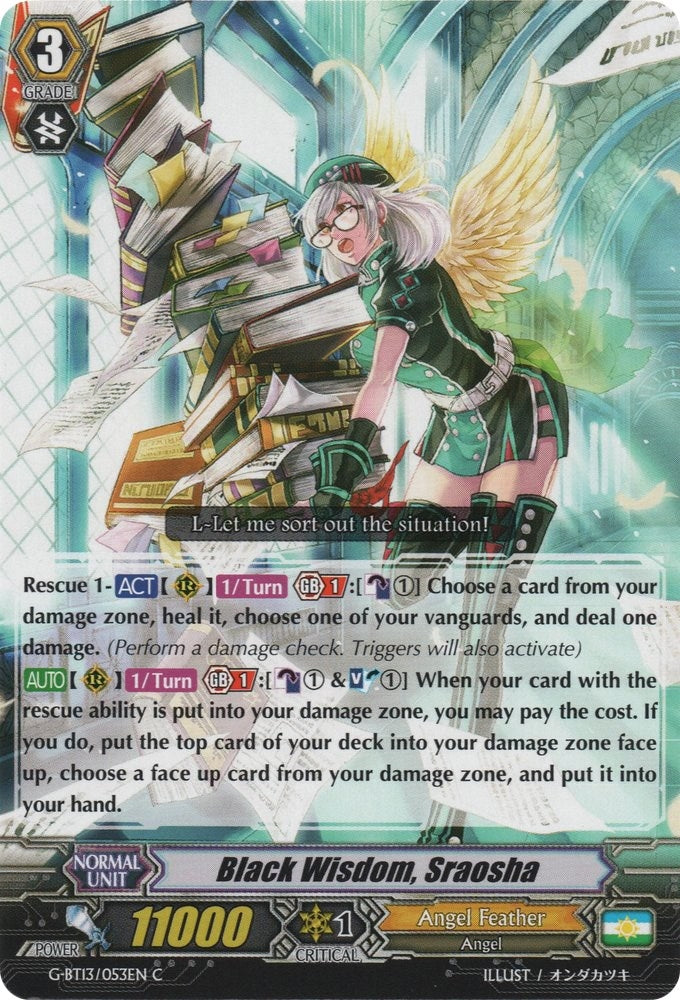 Black Wisdom Sraosha (13053) [G-BT13] - Cardfight Vanguard Single