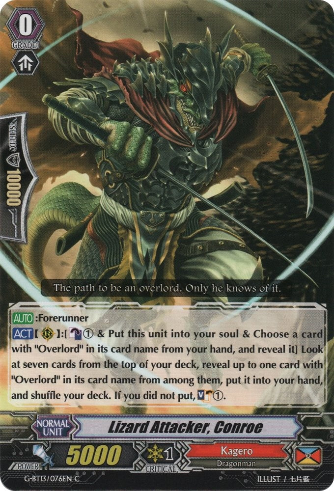 Lizard Attacker Conroe (13076) [G-BT13] - Cardfight Vanguard Single