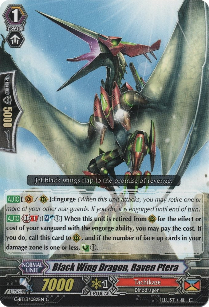 Black Wing Dragon Raven Ptera (13082) [G-BT13] - Cardfight Vanguard Single