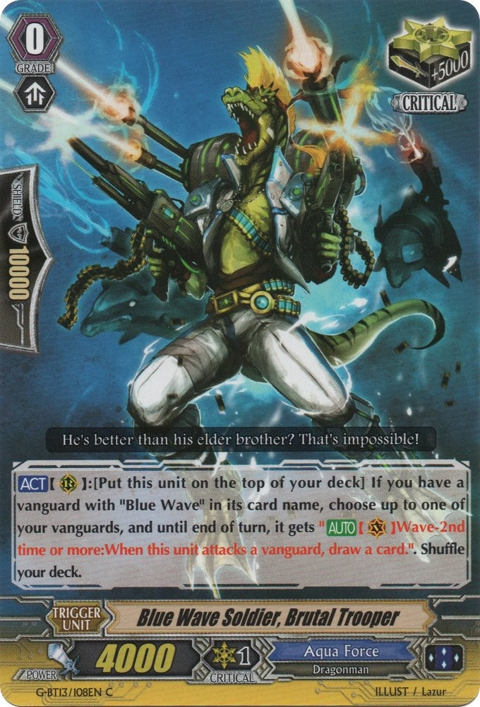Blue Wave Soldier Brutal Trooper (13108) [G-BT13] - Cardfight Vanguard Single