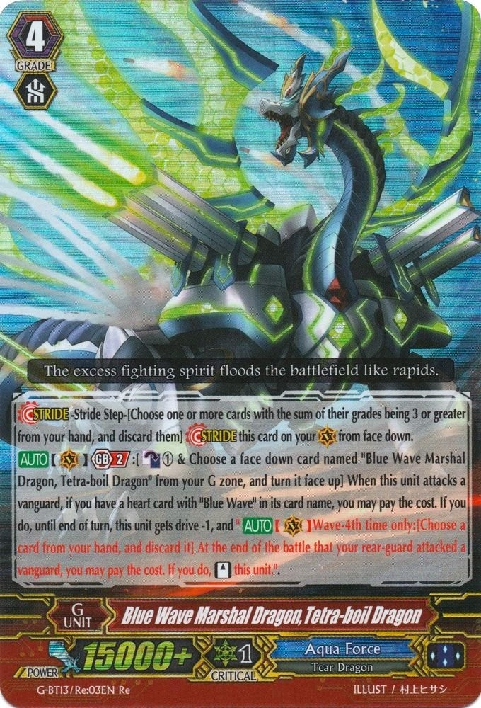 Blue Wave Marshal Dragon Tetra-boil Dragon (1303) [G-BT13] - Cardfight Vanguard Single