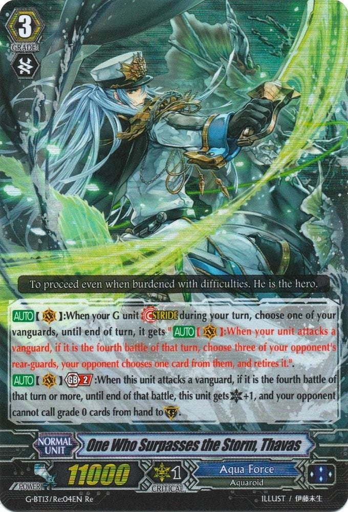 One Who Surpasses the Storm Thavas (1304) [G-BT13] - Cardfight Vanguard Single
