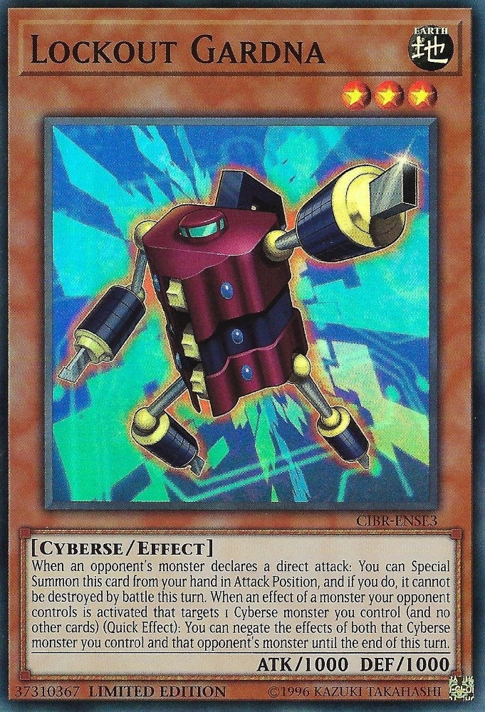 Lockout Gardna (3) (CIBR) - YuGiOh Single