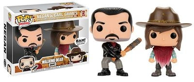 The Walking Dead: Negan & Carl Grimes 2-Pack (Books-A-Million Exclusive) [POP!] - Funko Sealed