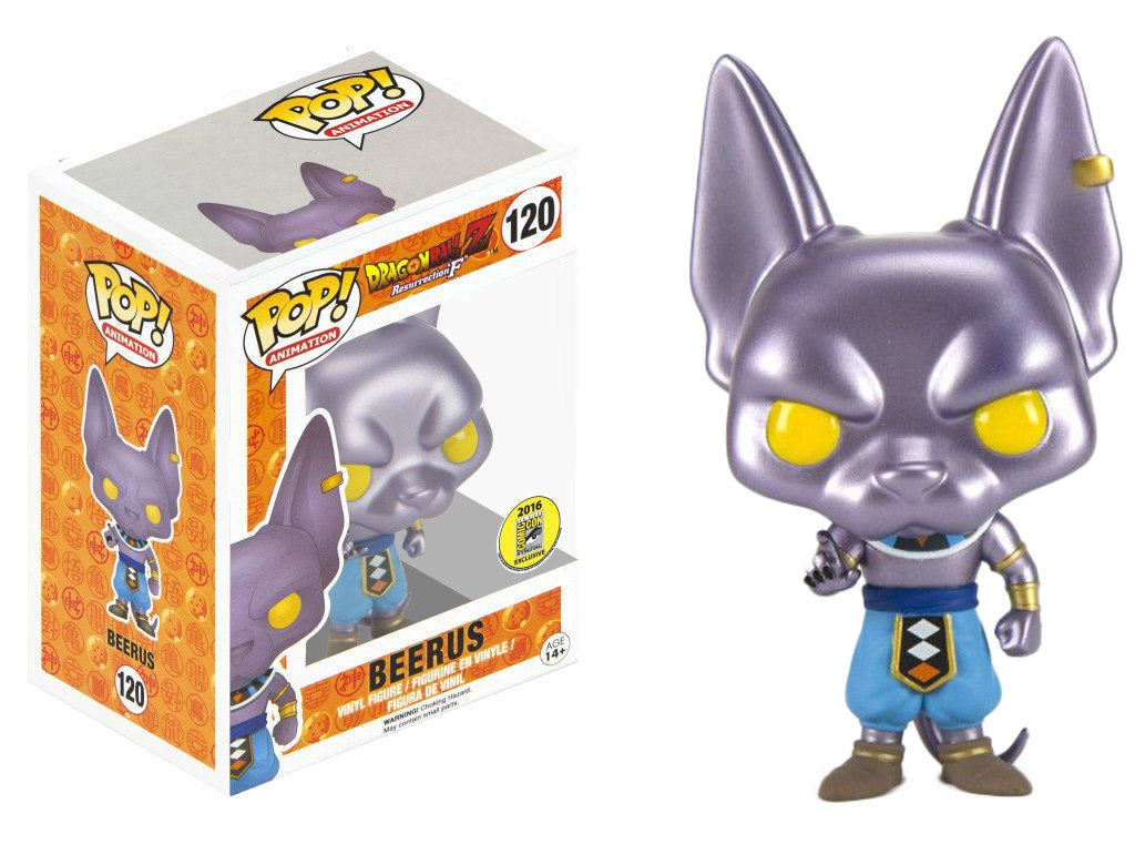 Dragon Ball Z: Ressurection F: Beerus (Metallic) (SDCC 2016 Exclusive) (120) [POP!] - Funko Sealed