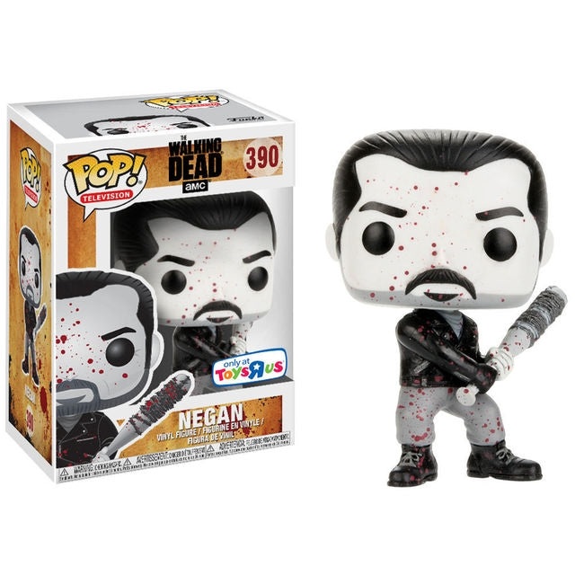 The Walking Dead: Negan (Black & White) (Blood Splatter) (Toys R Us Exclusive) (390) [POP!] - Funko Sealed