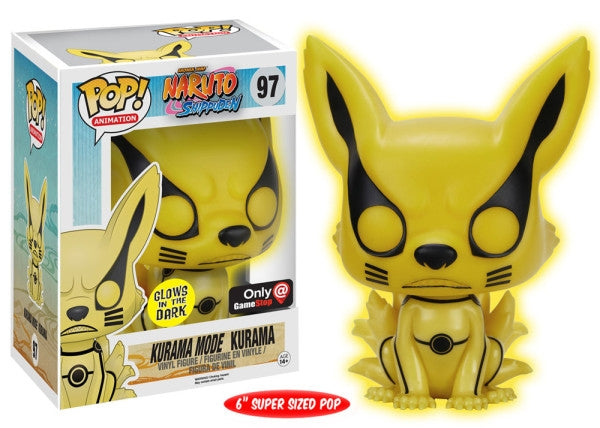 Naruto: Shippuden: Kurama Mode Kurama Super Sized 6’’ (Glow in the Dark) (GameStop Exclusive) (97) [POP!] - Funko Sealed