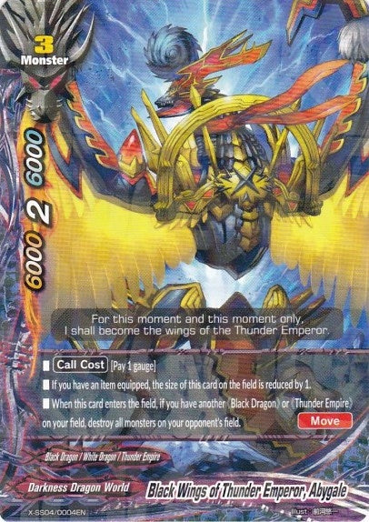 Black Wings of Thunder Emperor Abygale (40004) [XSS04] - Future Card BuddyFight Single