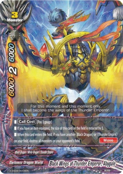 Black Wings of Thunder Emperor Abygale (R Foil) (40004) [XSS04] - Future Card BuddyFight Single