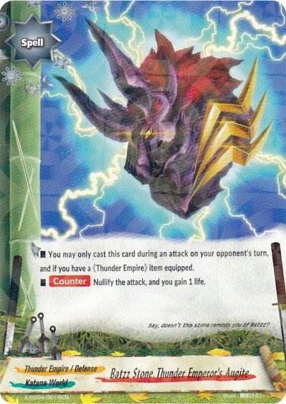 Batzz Stone Thunder Emperor’s Augite (R Foil) (40018) [XSS04] - Future Card BuddyFight Single