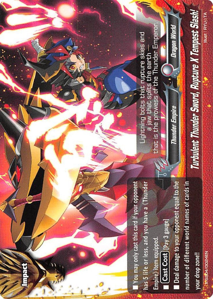 Turbulent Thunder Sword Rupture X Tempest Slash! (40024) [XSS04] - Future Card BuddyFight Single