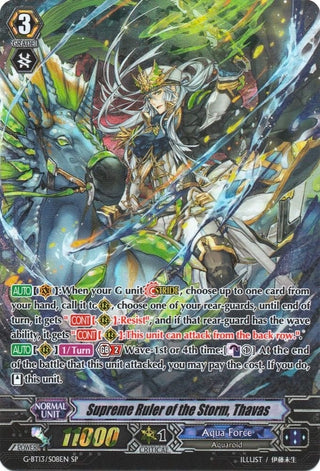 Supreme Ruler of the Storm Thavas (SP) (1308) [G-BT13] - Cardfight Vanguard Single