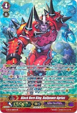 Black Horn King Bullpower Agrias (SP) (1311) [G-BT13] - Cardfight Vanguard Single