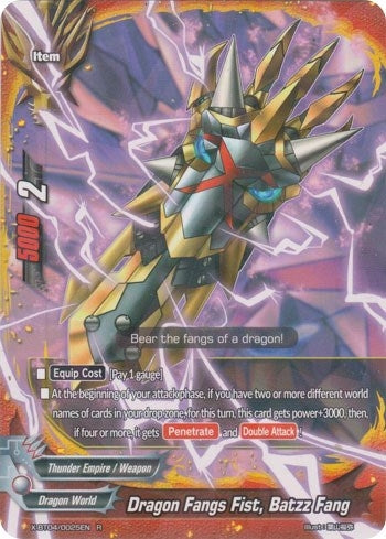 Dragon Fangs Fist Batzz Fang (40025) [X-BT04] - Future Card BuddyFight Single