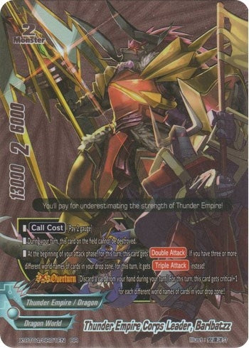 Thunder Emperor Corps Leader Barlbatzz (BR) (401) [X-BT04] - Future Card BuddyFight Single