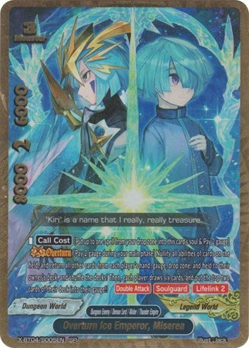 Overturn Ice Emperor Miserea (SP) (4005) [X-BT04] - Future Card BuddyFight Single