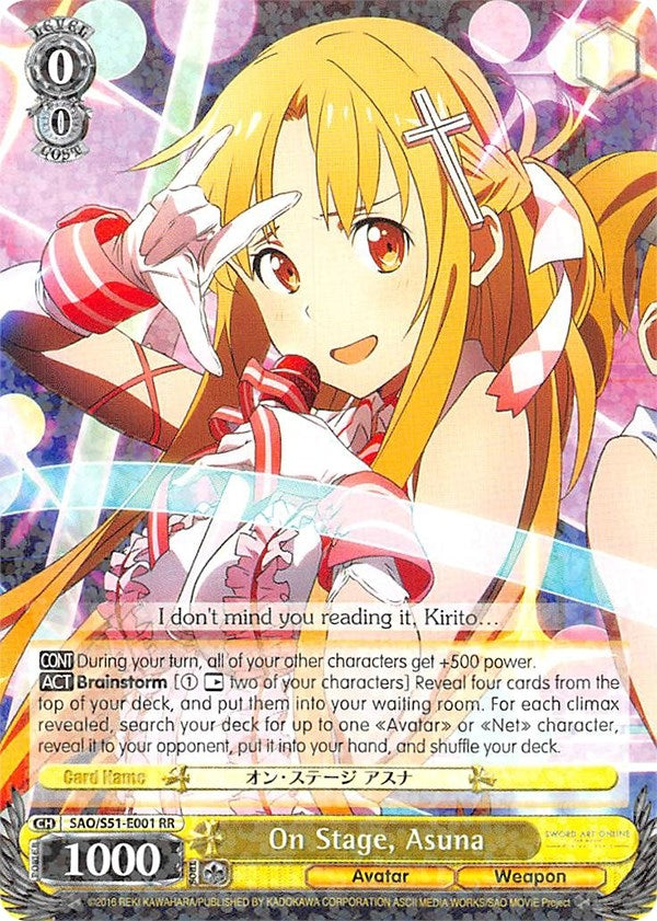 On Stage Asuna (51001) [SAO/S51] - Weiss Schwarz Single