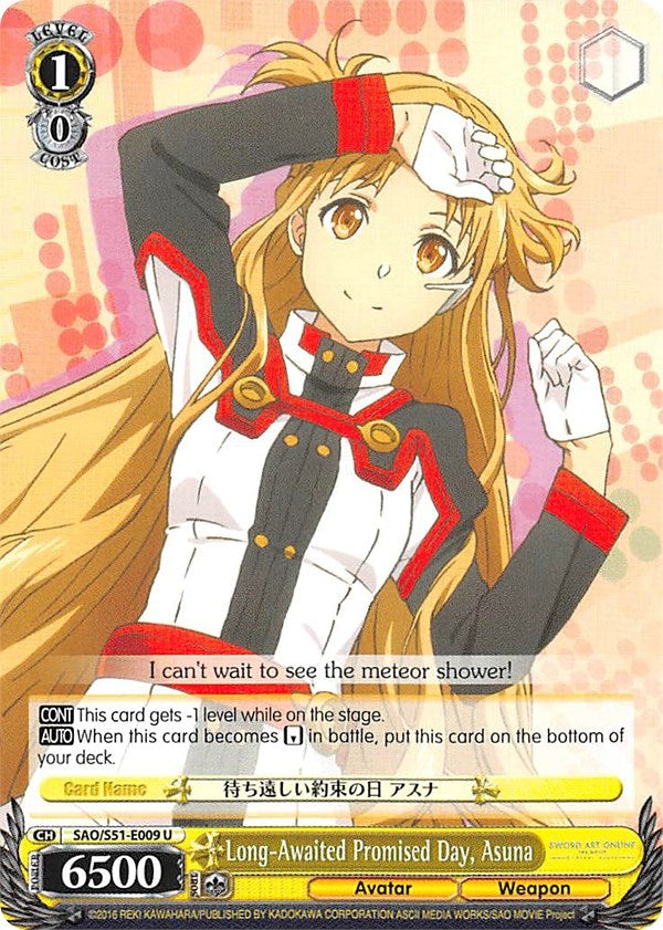 Long-Awaited Promised Day Asuna (51009) [SAO/S51] - Weiss Schwarz Single