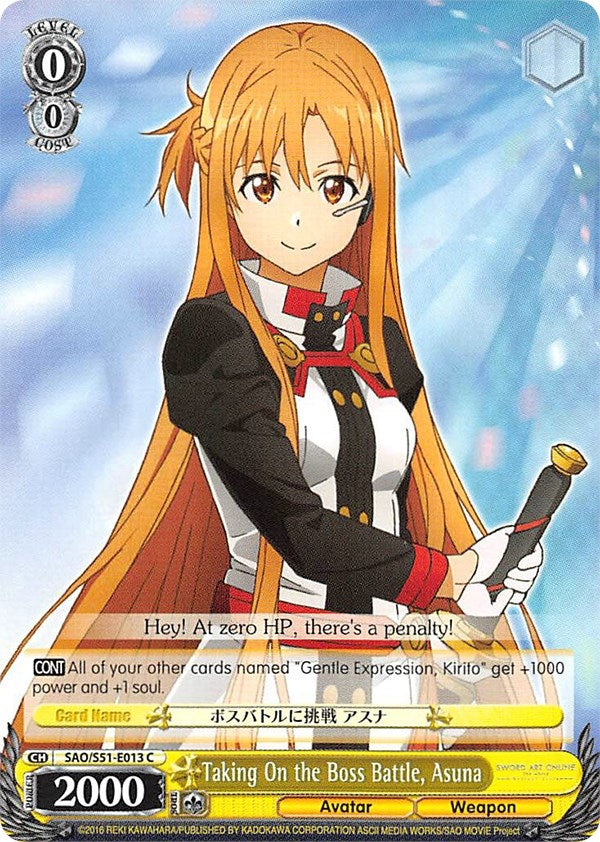 Taking On the Boss Battle Asuna (51013) [SAO/S51] - Weiss Schwarz Single