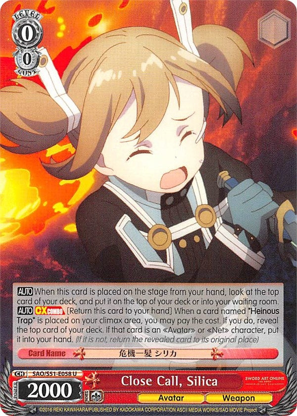 Close Call Silica (51058) [SAO/S51] - Weiss Schwarz Single