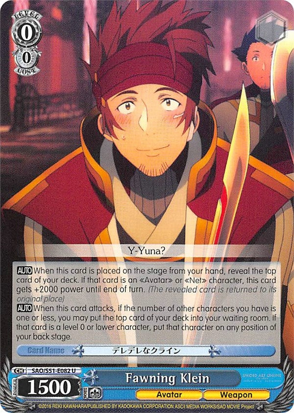 Fawning Klein (51082) [SAO/S51] - Weiss Schwarz Single