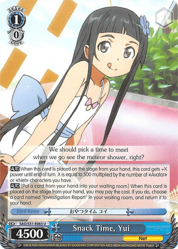 Snack Time Yui (51083) [SAO/S51] - Weiss Schwarz Single