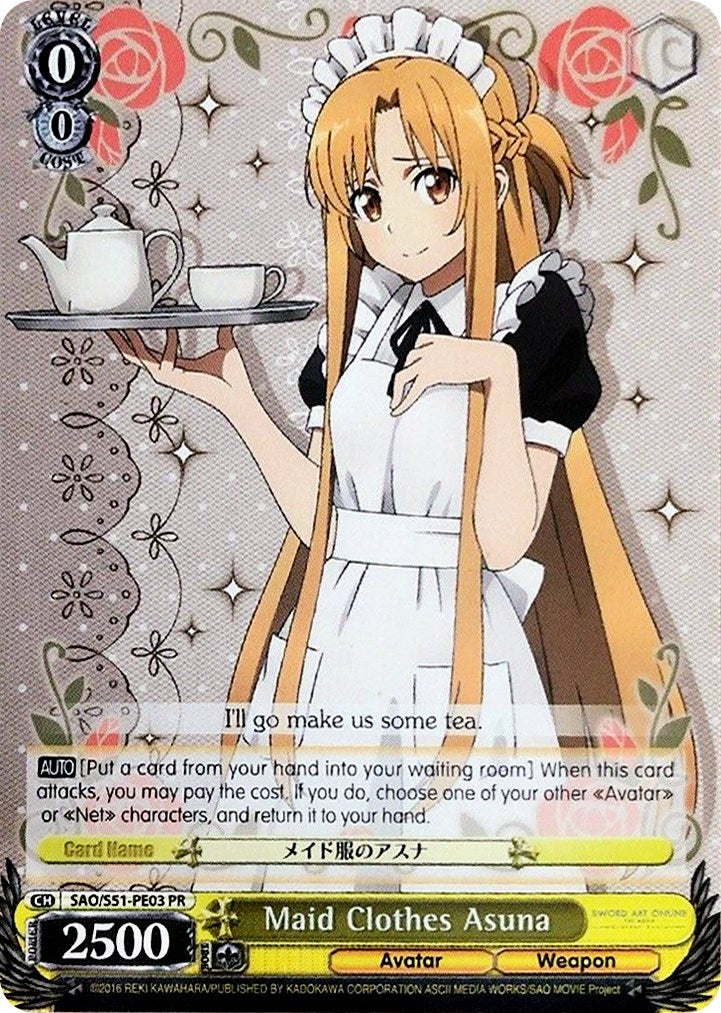 Maid Clothes Asuna (5103) [SAO/S51] - Weiss Schwarz Single