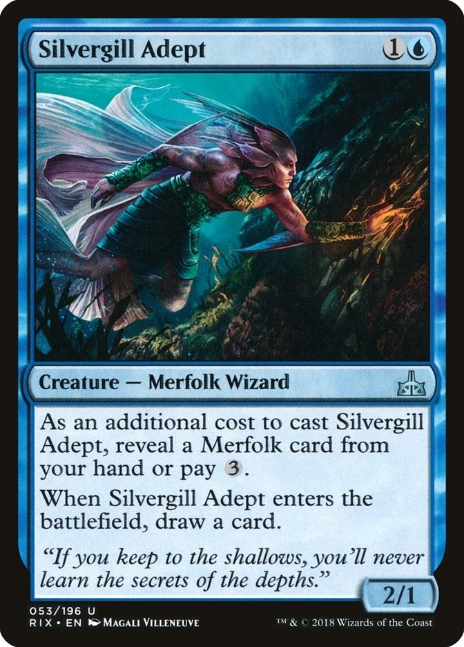Silvergill Adept (53) [RIX] - MTG Single