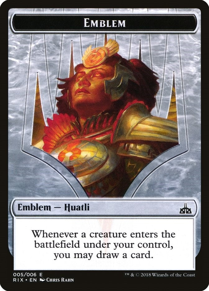 Emblem - Huatli Radiant Champion (0) [RIX] - MTG Single
