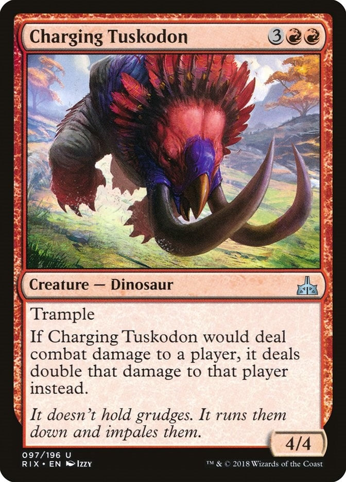 Charging Tuskodon (97) [RIX] - MTG Single