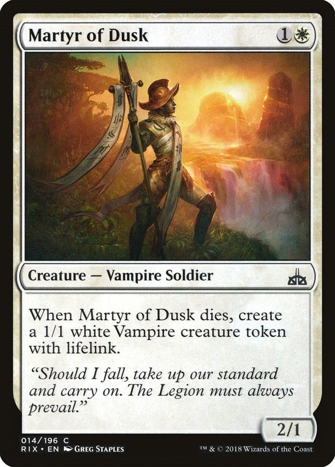 Martyr of Dusk (14) [RIX] - MTG Single