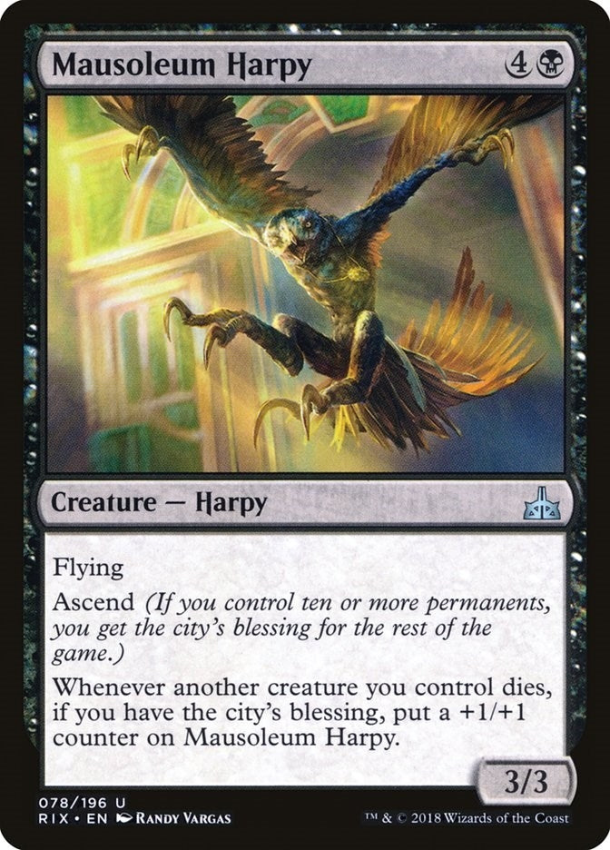 Mausoleum Harpy (78) [RIX] - MTG Single