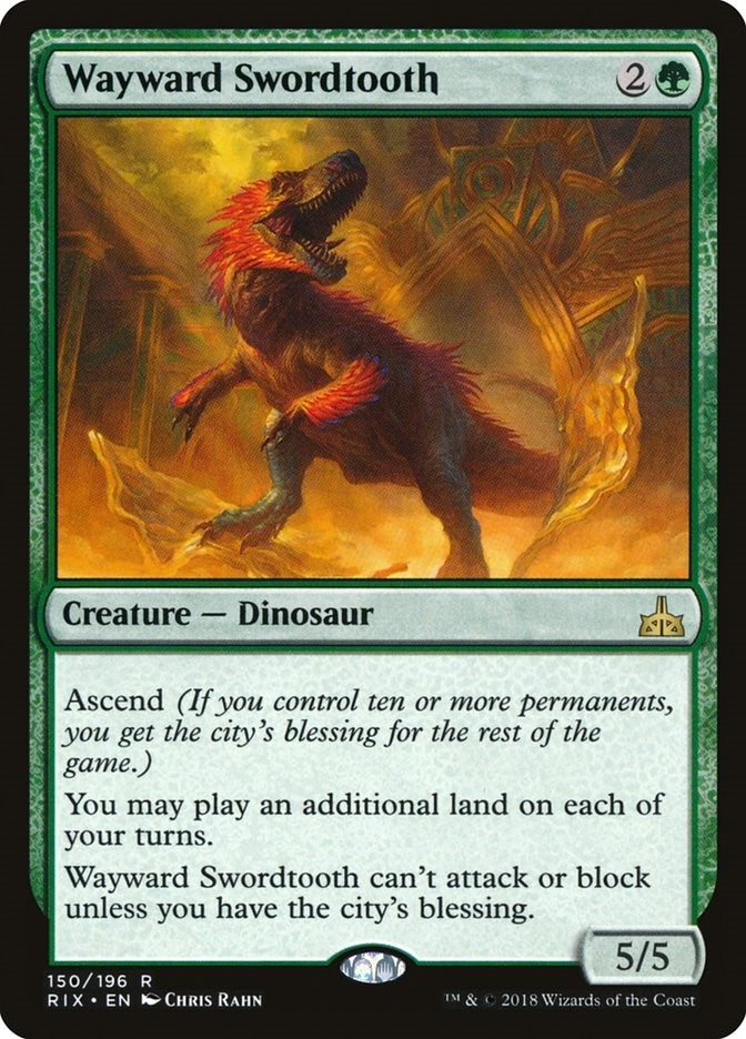 Wayward Swordtooth (150) [RIX] - MTG Single