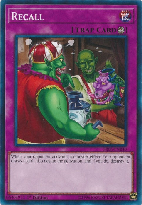 Recall (5040) (SDWL) - YuGiOh Single