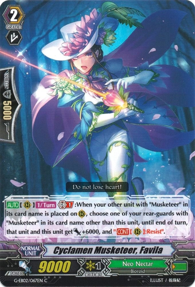 Cyclamen Musketeer Favila (2067) [G-EB02] - Cardfight Vanguard Single