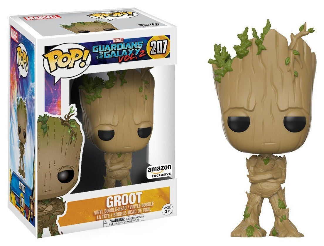 Guardians of the Galaxy Vol. 2: Groot (Adolescent) (Bobble-Head) (Amazon Exclusive) (207) [POP!] - Funko Sealed