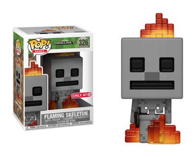 Minecraft: Flaming Skeleton (Target Exclusive) (326) [POP!] - Funko Sealed
