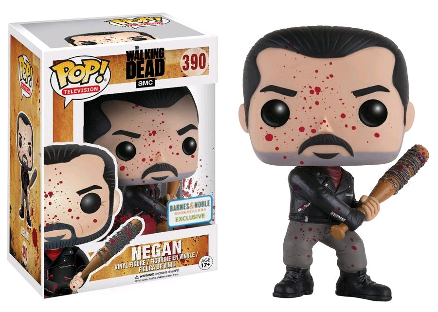 The Walking Dead: Negan (Blood Spattered) (Barnes & Noble Exclusive) (390) [POP!] - Funko Sealed