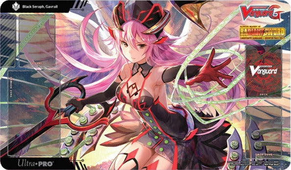 Cardfight!! Vanguard Preorder Playmat - Black Seraph Gavrail - Playmats Sealed