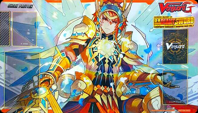 Cardfight!! Vanguard Sneak Preview Playmat - Sunrise Ray Radiant Sword Gurguit - Playmats Sealed