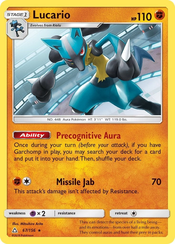 Image for Lucario (67/156) (SM - Ultra Prism) - Pokemon