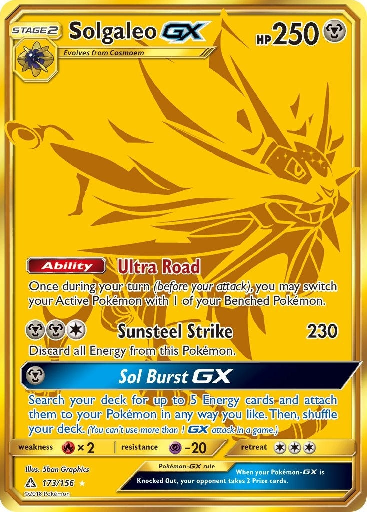 Image for Solgaleo GX (Secret Rare) (173/156) (SM - Ultra Prism) - Pokemon