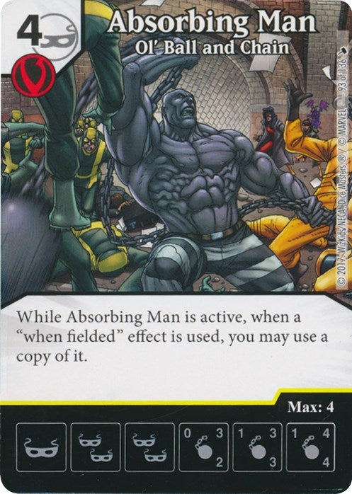 Absorbing Man - Ol’ Ball and Chain (93) [TMT] - Dice Masters Single