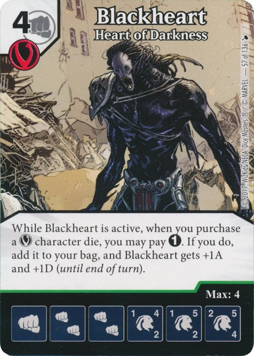 Blackheart - Heart of Darkness (57) [TMT] - Dice Masters Single
