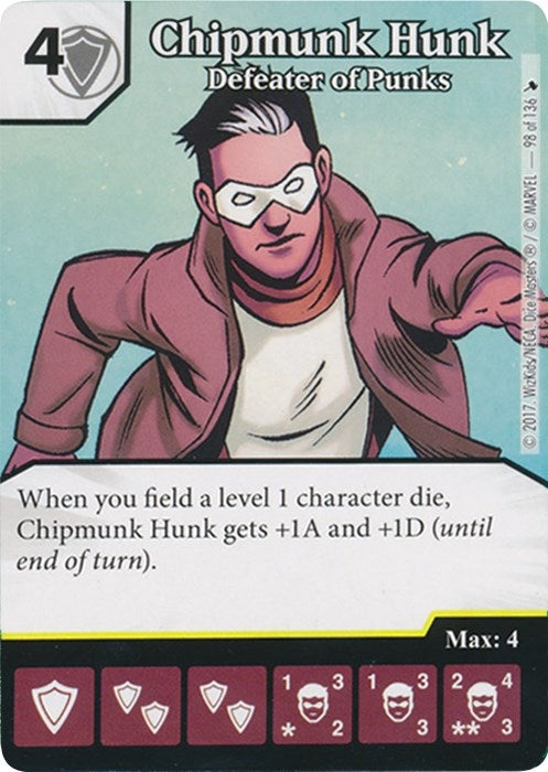 Chipmunk Hunk - Defeater of Punks (98) [TMT] - Dice Masters Single