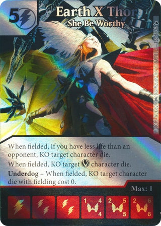 Earth X Thor - She Be Worthy (136) [TMT] - Dice Masters Single